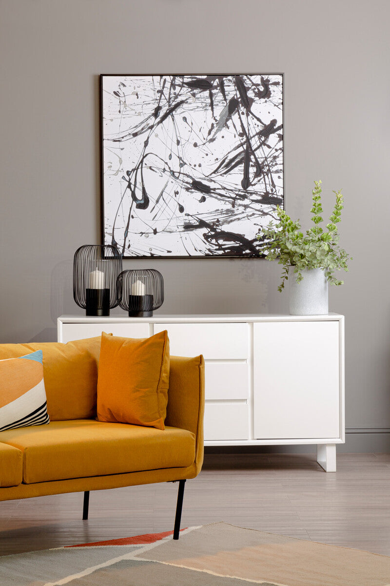 Orsina Kolding 2 Seater Yellow Sofa | Modern Fabric Loveseat