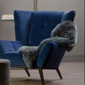 Orsina Bosie Sheepskin Rug – Plush Gunmetal Grey Accent Rug