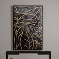 Orsina Astratto Black and Gold Botanical Canvas Wall Art – Framed