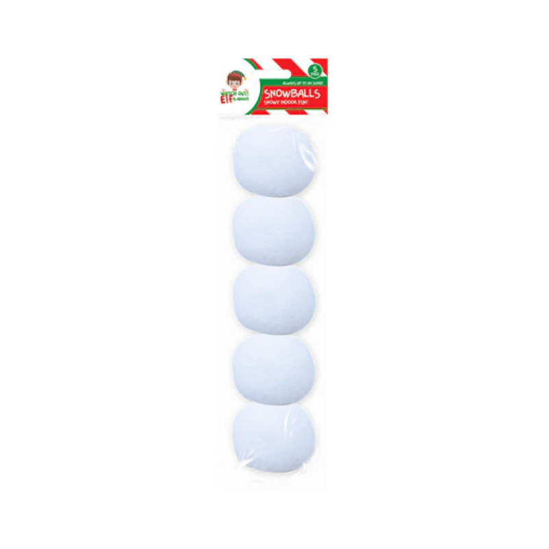PoundFun Indoor Snowballs 5 Pack – Soft and Safe Winter Play Set