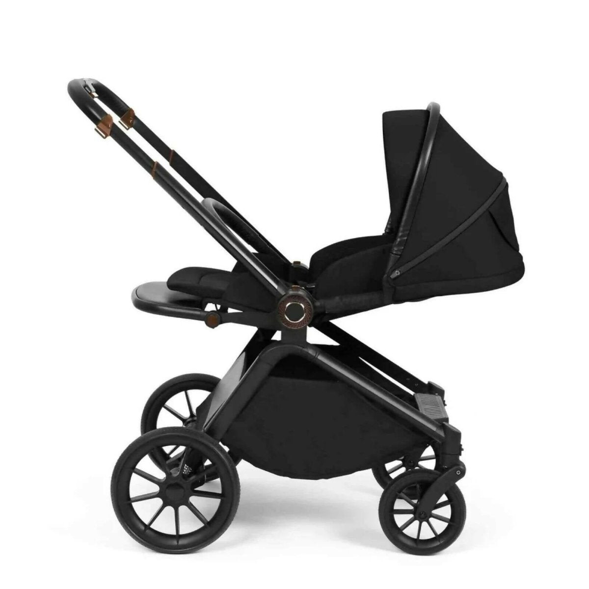 Ickle Bubba Altima Travel System with i-Size Stratus Car Seat & ISOFIX Base 12 pcs - Black