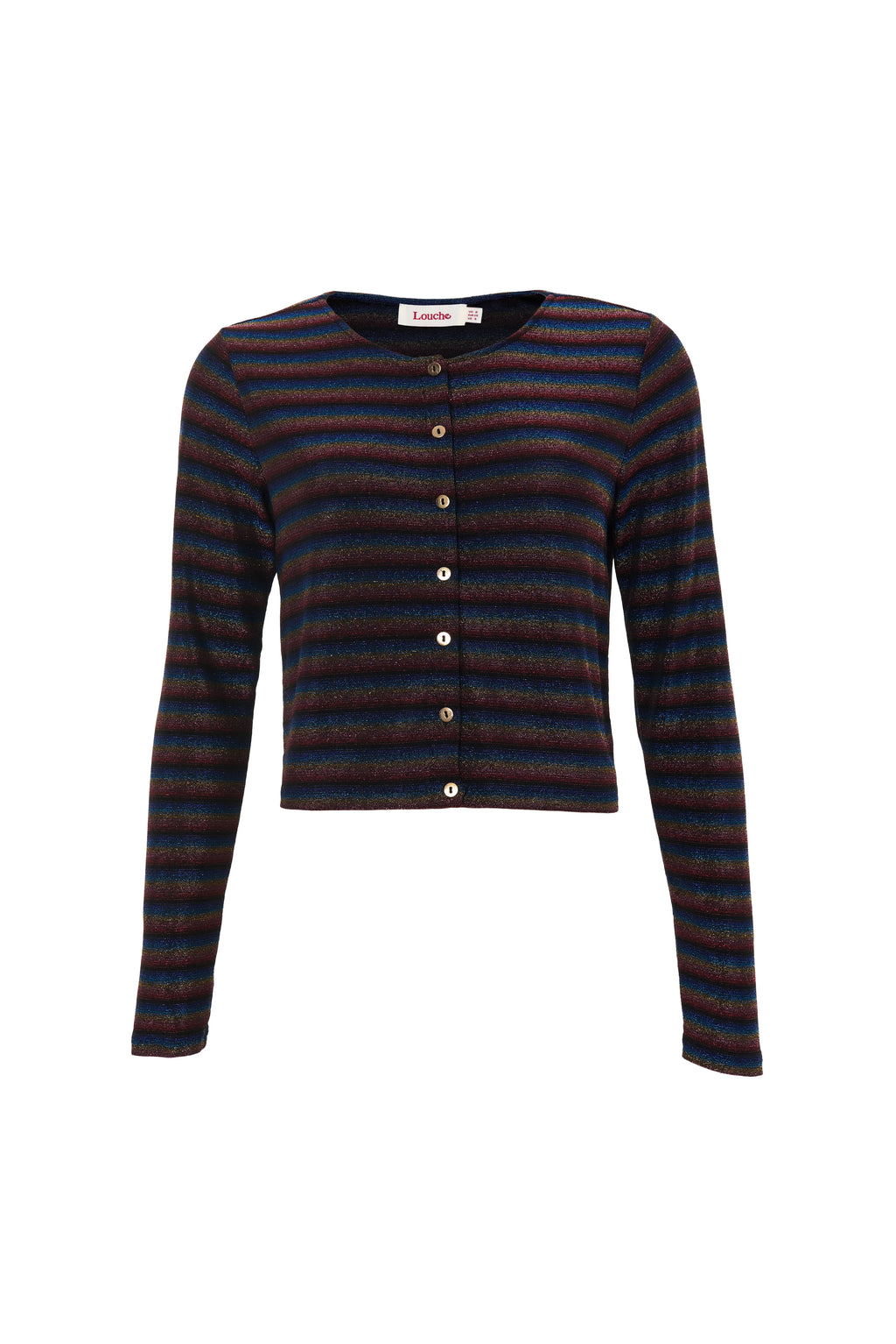 Jayda Sparkle Stripe Cardigan - Gold