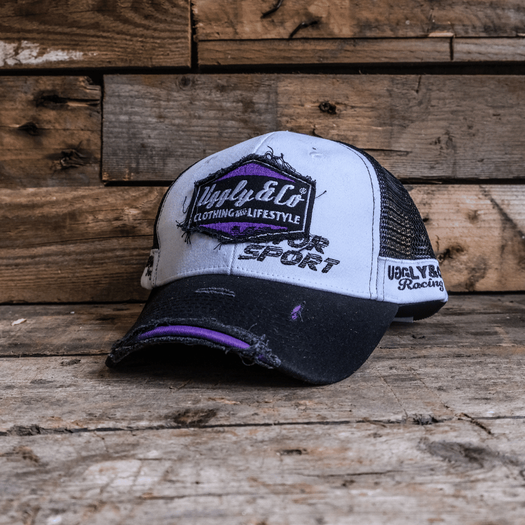 Uggly and Co x JDM Racing Purple Diamond Trucker Hat - Motorsport Cap