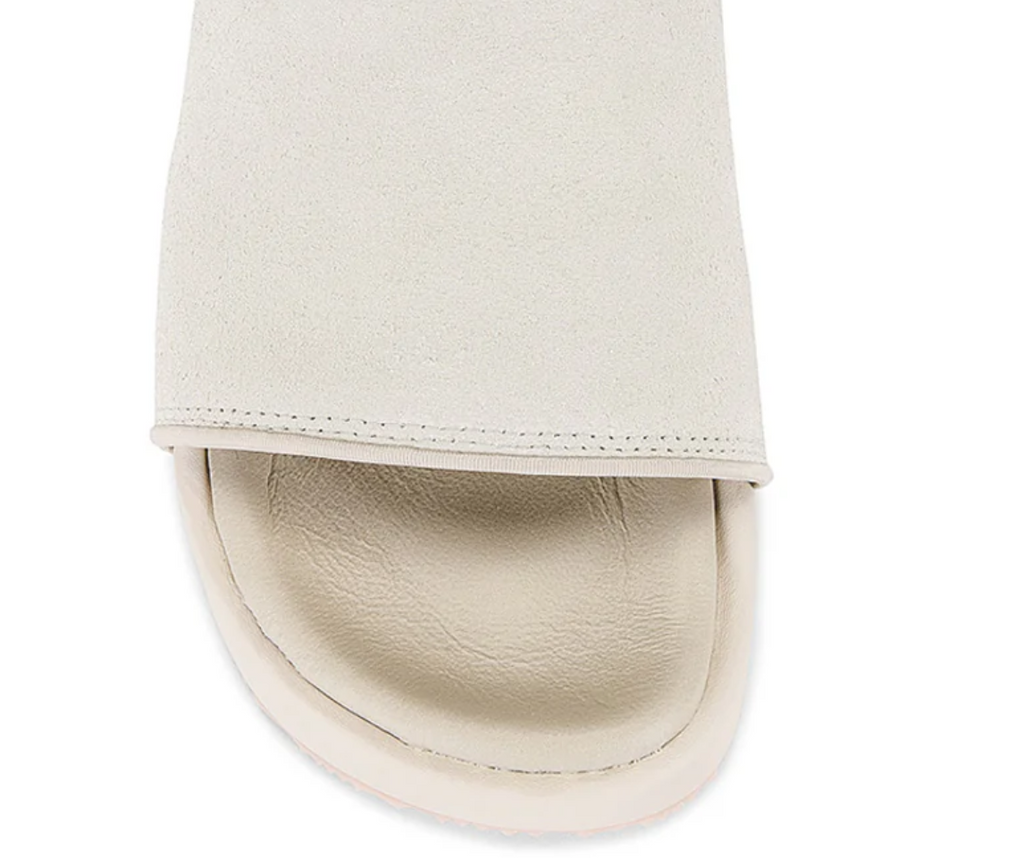 Adidas Y-3 Suede Platform Slides – Ivory Leather Wide Fit EU 38