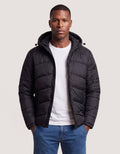 Black Hooded Puffer Jacket