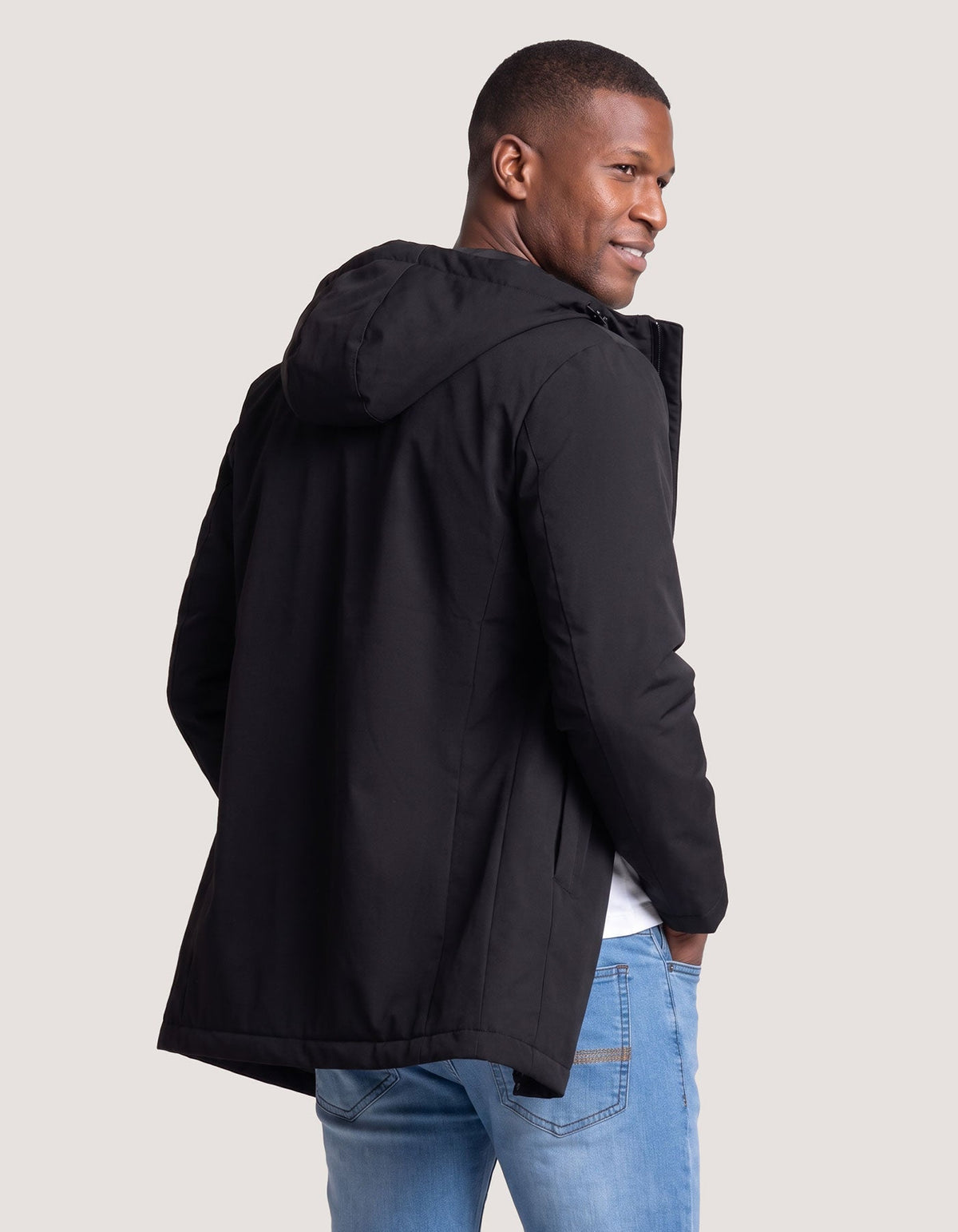 Black Waterproof Long Jacket