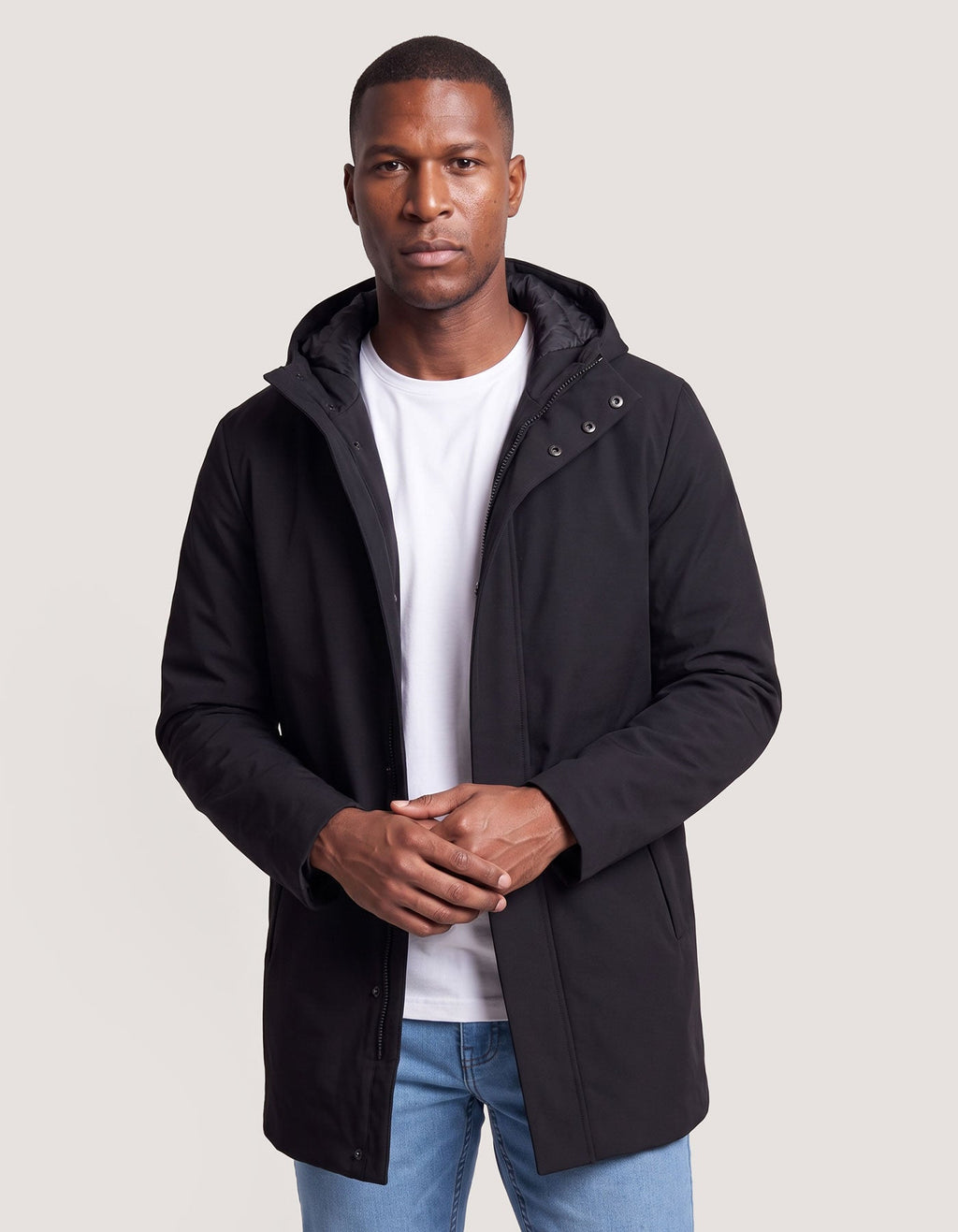 Black Waterproof Long Jacket
