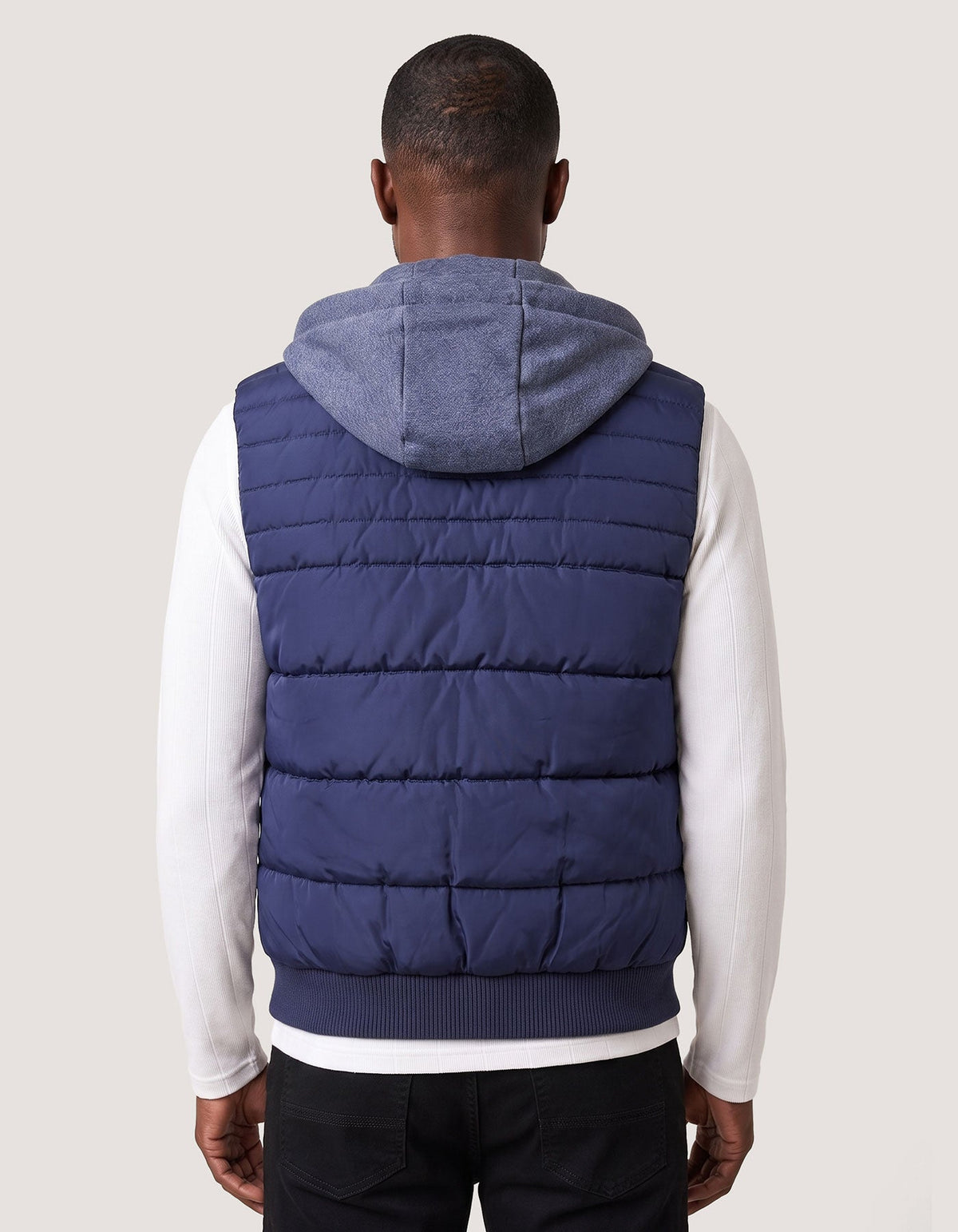 Navy Hooded Gilet Jacket