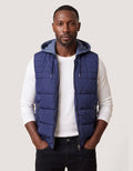 Navy Hooded Gilet Jacket