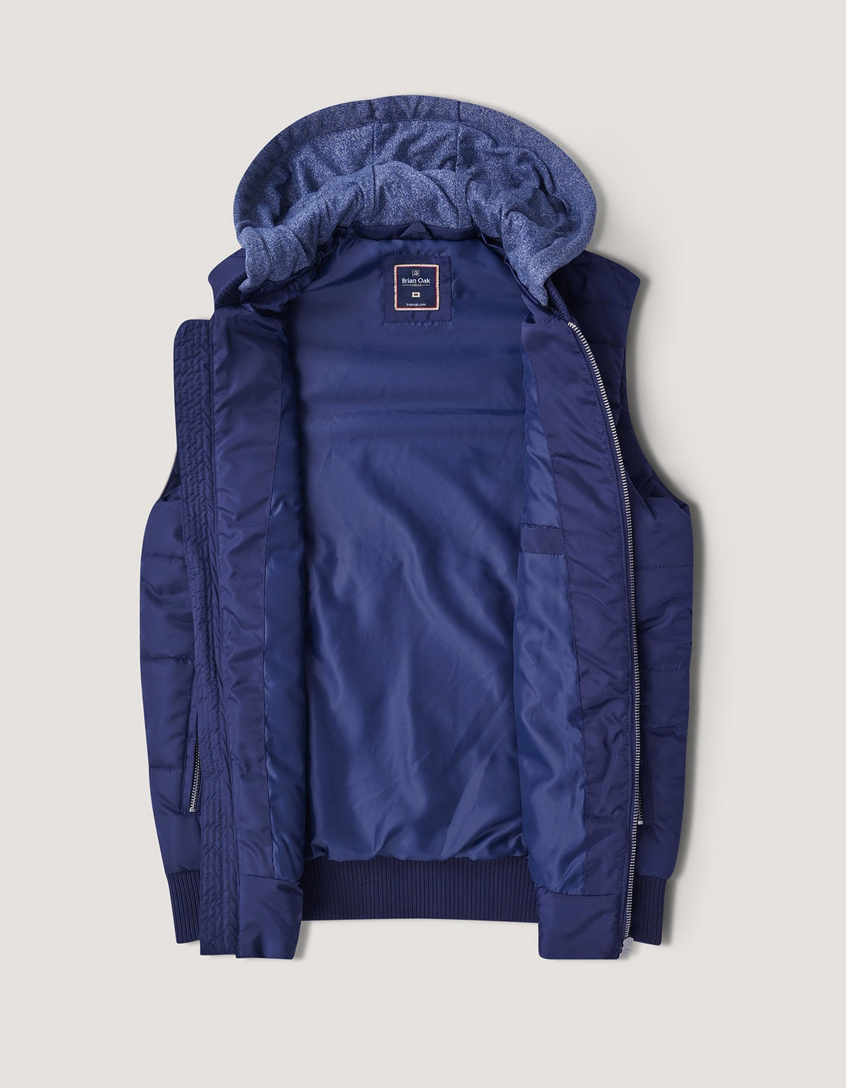 Navy Hooded Gilet Jacket