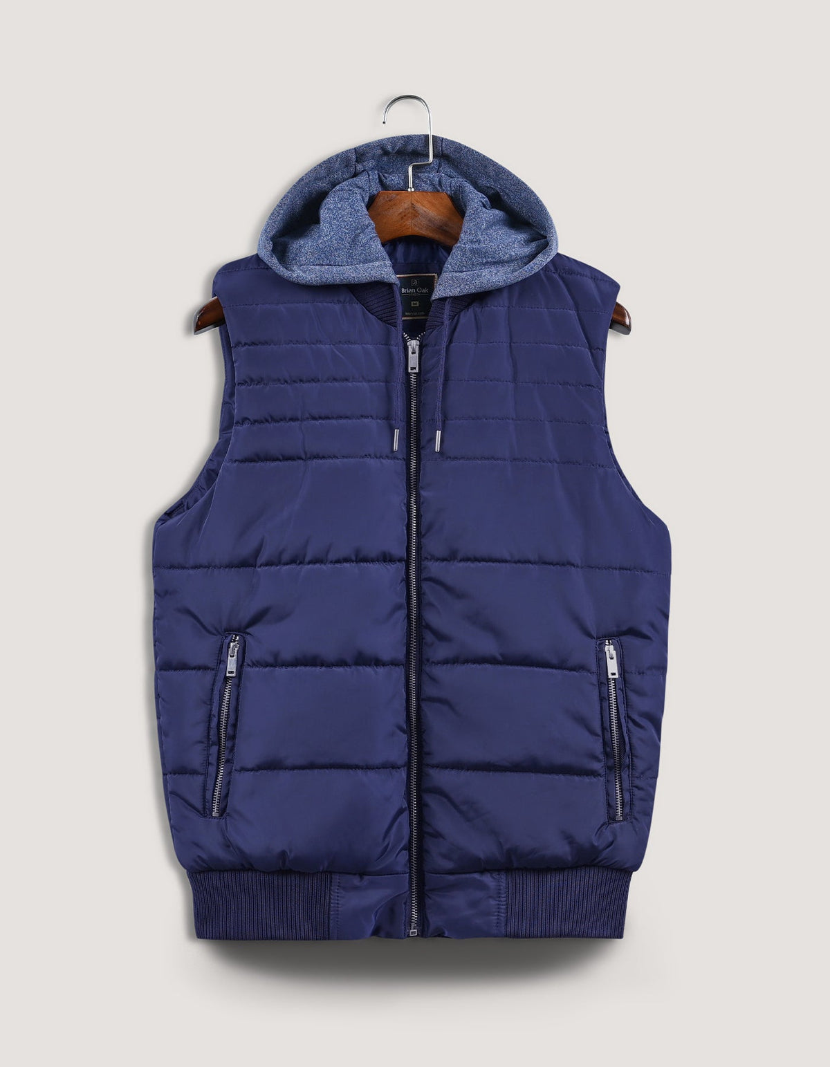 Navy Hooded Gilet Jacket