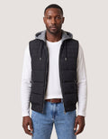 Black Hooded Gilet Jacket