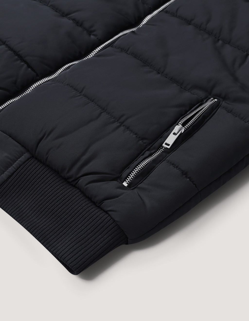 Black Hooded Gilet Jacket