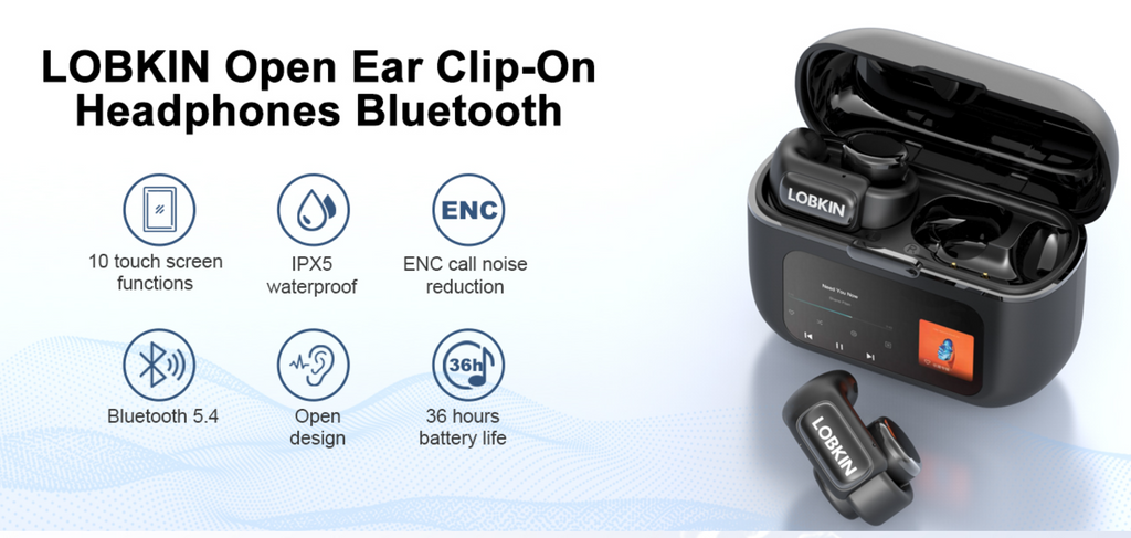 LOBKIN S18 Open Ear Wireless Earbuds | 4GB Memory Bone Conduction