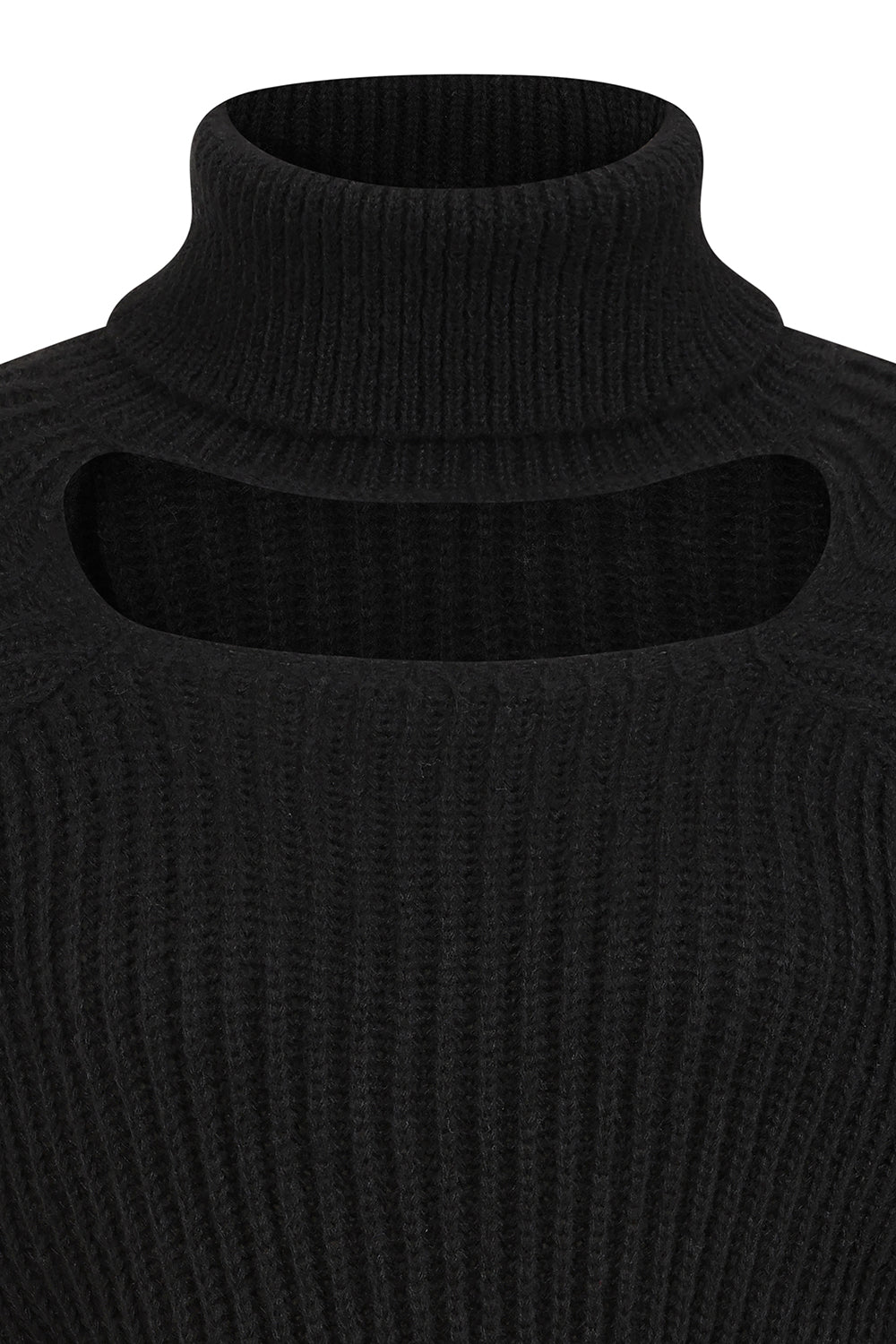 Banned Apparel Elysia Black Cropped Knit Jumper | Distressed Goth Style