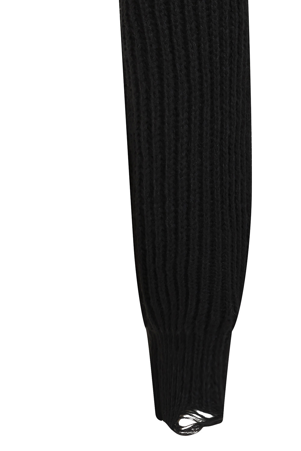 Banned Apparel Elysia Black Cropped Knit Jumper | Distressed Goth Style