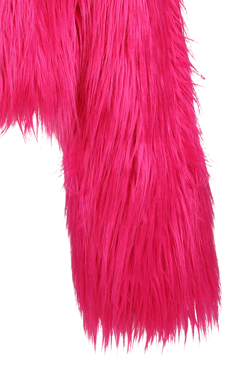 Banned Apparel Glacia Hot Pink Faux Fur Jacket – Shaggy Cropped Coat