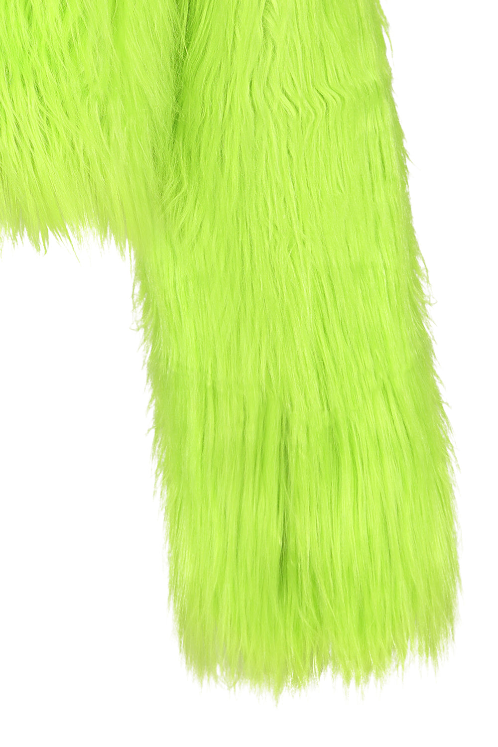 Banned Apparel Glacia Neon Green Faux Fur Jacket – Shaggy Cropped Coat