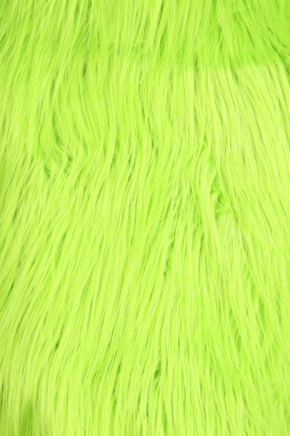 Banned Apparel Glacia Neon Green Faux Fur Jacket – Shaggy Cropped Coat