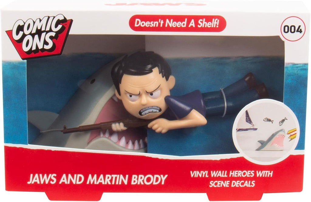 Jaws Comic Ons Collectible Wall Decals - 2 Pack Reusable Figurines