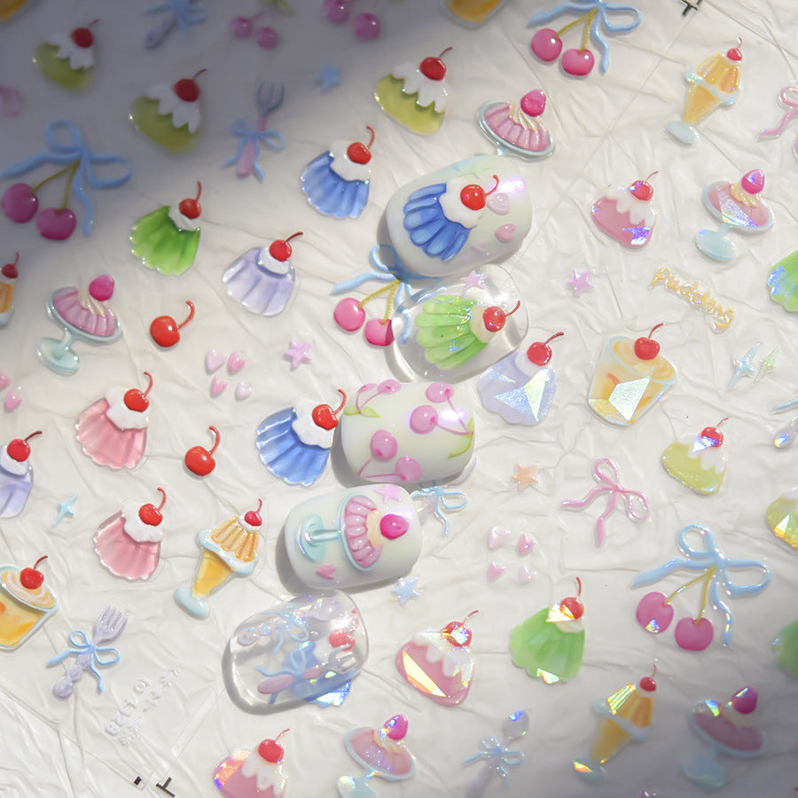 LuLuFun Studio Jelly Pudding Nail Deco Stickers - Ultra-Thin DIY Art