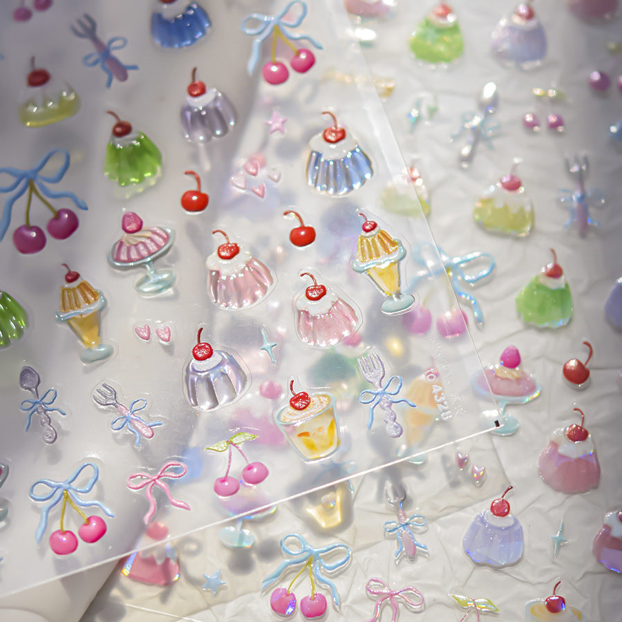 LuLuFun Studio Jelly Pudding Nail Deco Stickers - Ultra-Thin DIY Art