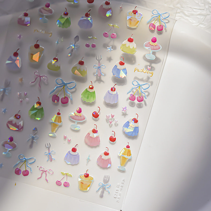 LuLuFun Studio Jelly Pudding Nail Deco Stickers - Ultra-Thin DIY Art