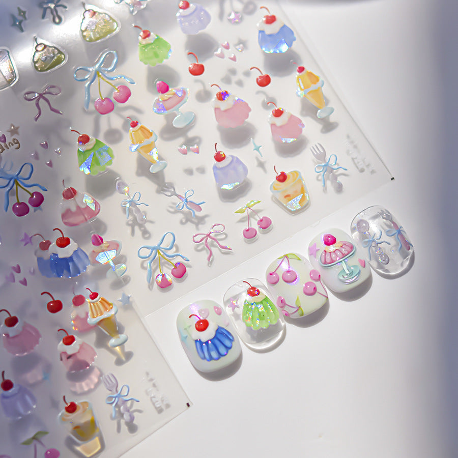 LuLuFun Studio Jelly Pudding Nail Deco Stickers - Ultra-Thin DIY Art