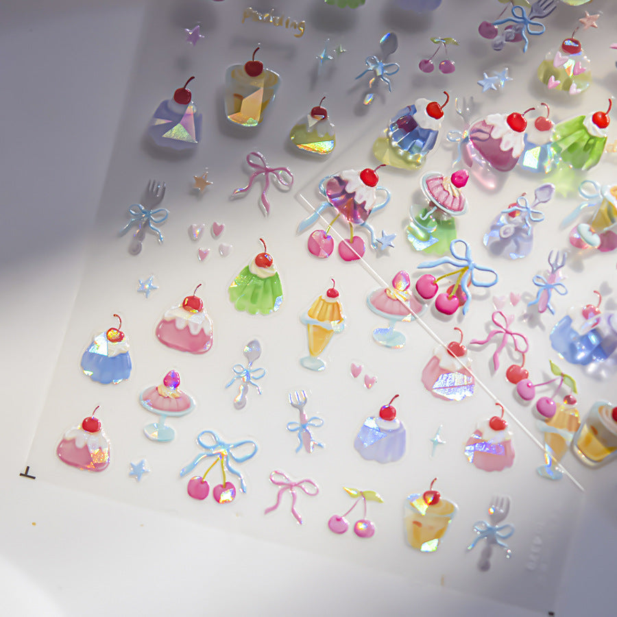 LuLuFun Studio Jelly Pudding Nail Deco Stickers - Ultra-Thin DIY Art