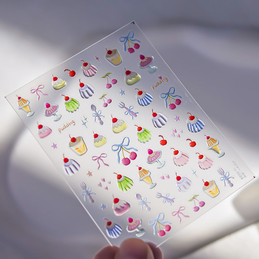 LuLuFun Studio Jelly Pudding Nail Deco Stickers - Ultra-Thin DIY Art