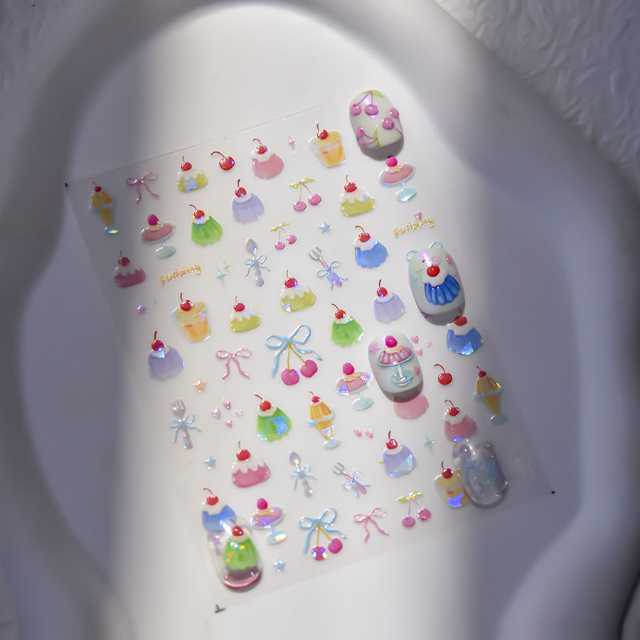 LuLuFun Studio Jelly Pudding Nail Deco Stickers - Ultra-Thin DIY Art