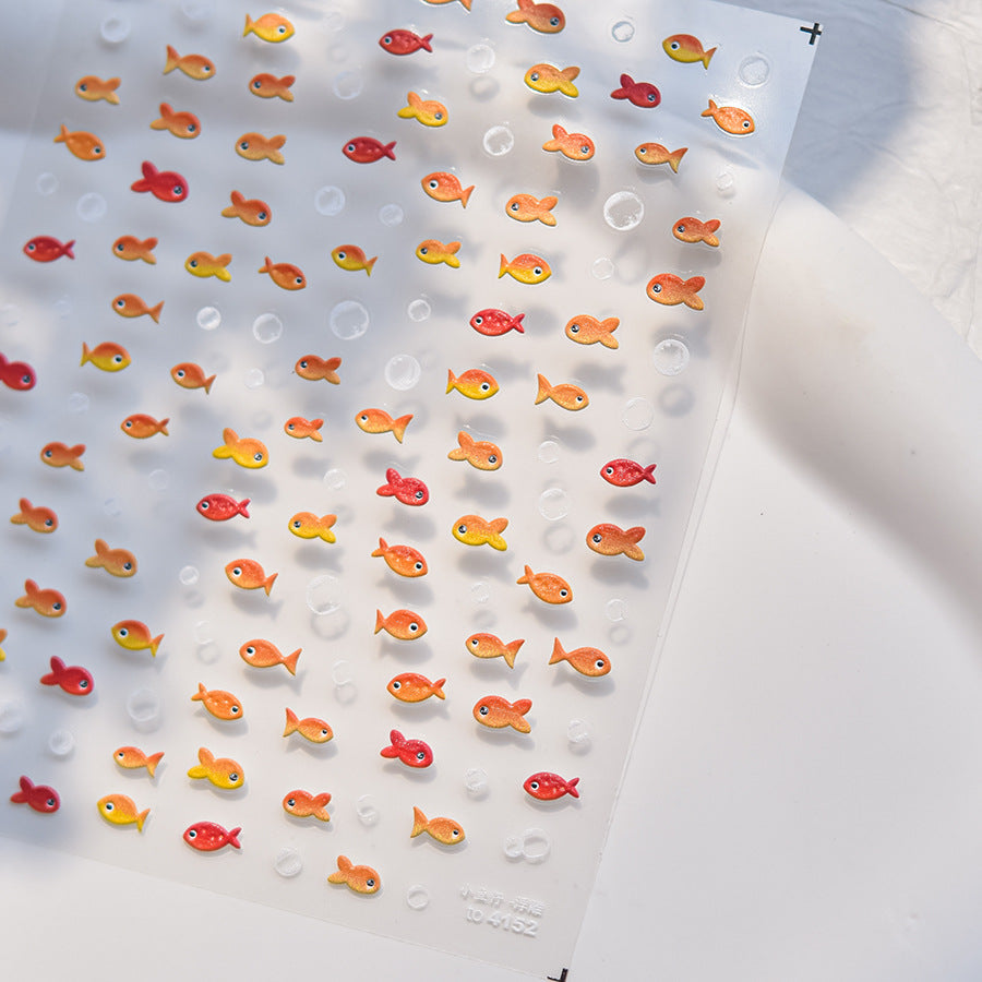 LuLuFun Studio Jellyfish Nail Deco Stickers – Ultra-Thin DIY Nail Art