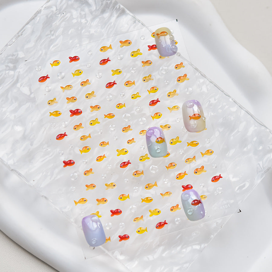 LuLuFun Studio Jellyfish Nail Deco Stickers – Ultra-Thin DIY Nail Art