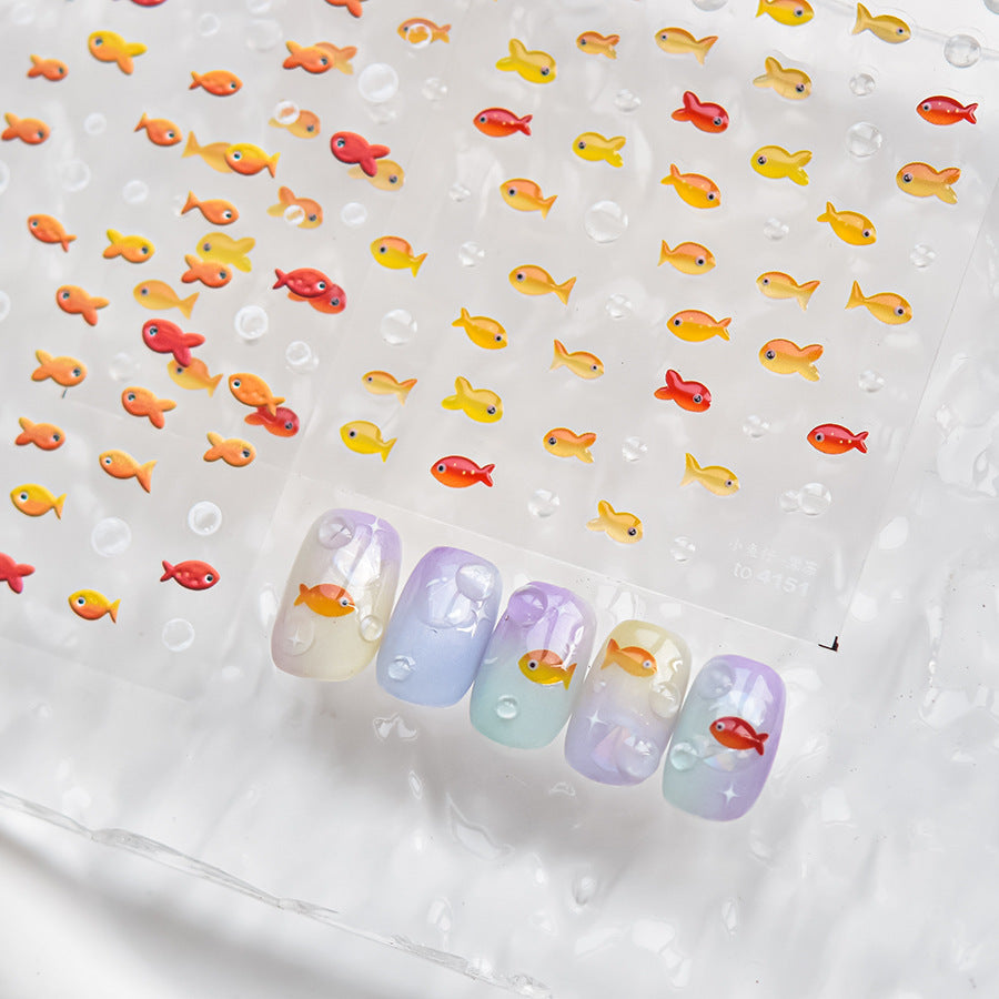 LuLuFun Studio Jellyfish Nail Deco Stickers – Ultra-Thin DIY Nail Art