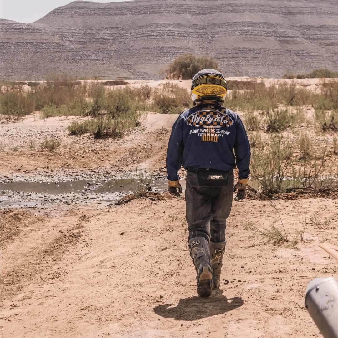 Uggly&Co Blue & Yellow Vintage Motocross Jersey – Breathable Mesh