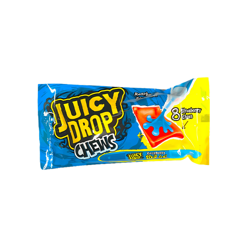 Juicy Drop Chews Raspberry - Sour Gel Interactive Chewy Candy by PoundFun
