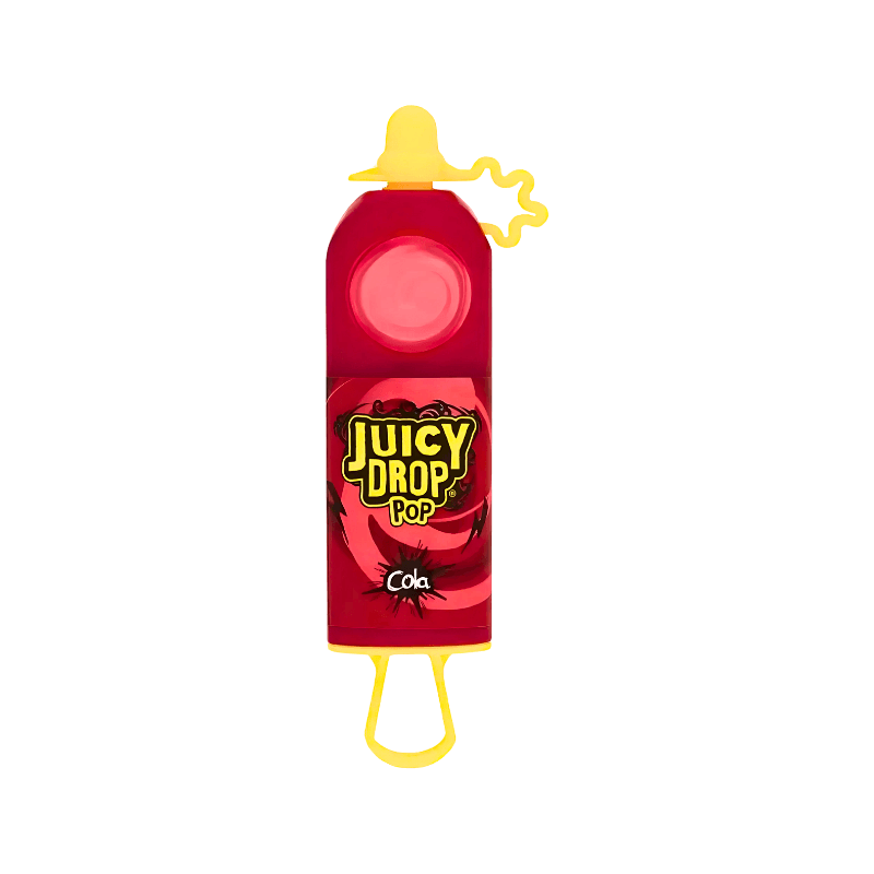 Juicy Drop Pop Cola Lollipop with Sour Gel - Fizzy Novelty Candy