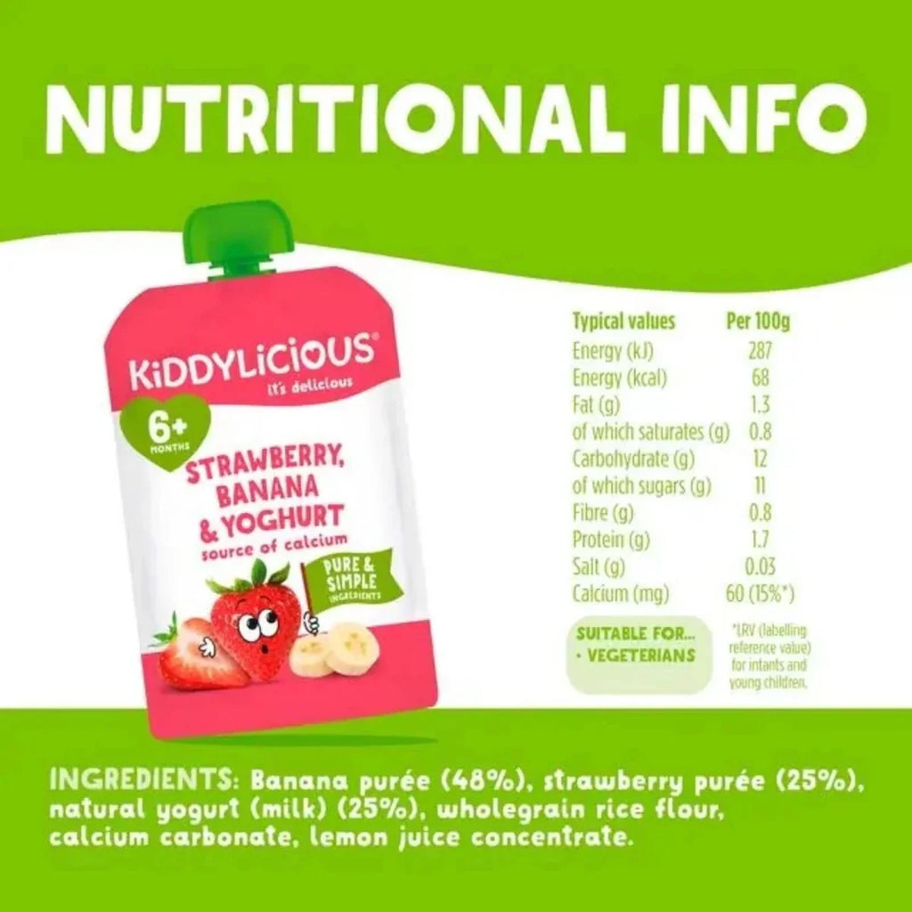 Kiddylicious Strawberry Yogurt 6+ months 400g (4x100g) - image 3