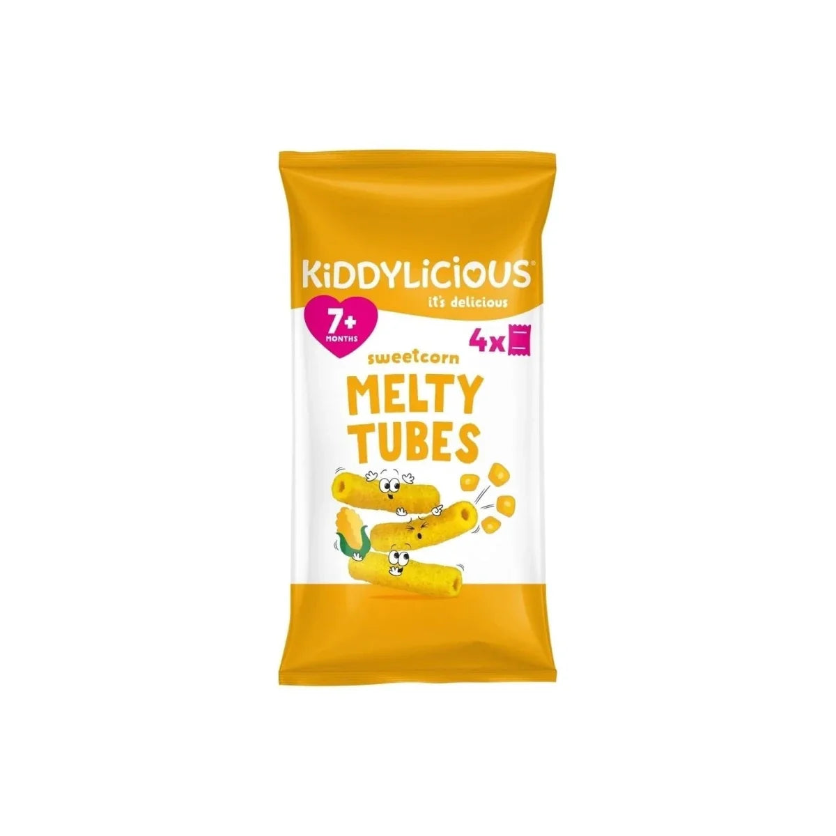 Kiddylicious Sweetcorn Melty Tubes 7+ months 400g (10x4g) - image 1
