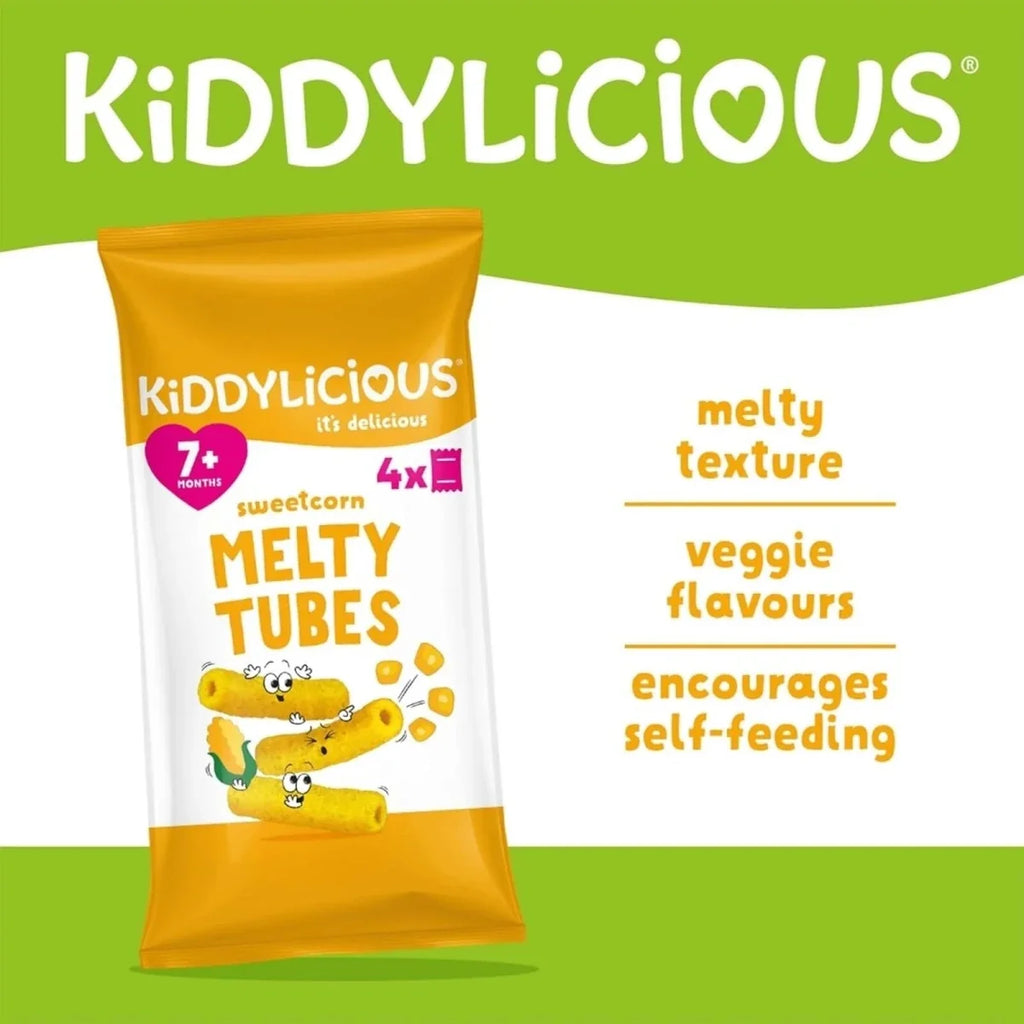 Kiddylicious Sweetcorn Melty Tubes 7+ months 400g (10x4g) - image 2