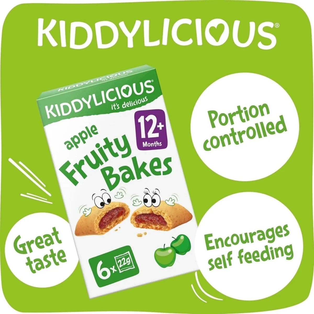 Kiddylicious Apple Fruity Bakes 12+ months 132g (6x22g) - image 4