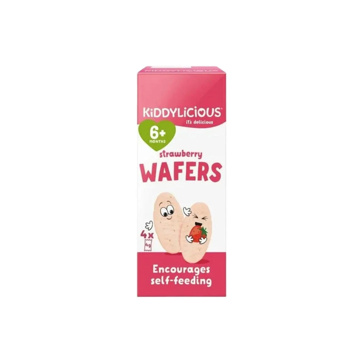 Kiddylicious Mini Strawberry Wafers 6+ months 16g (4x4g) - image 1
