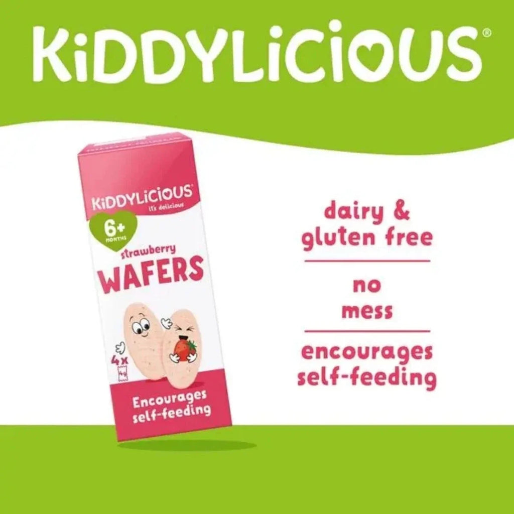 Kiddylicious Mini Strawberry Wafers 6+ months 16g (4x4g) - image 2