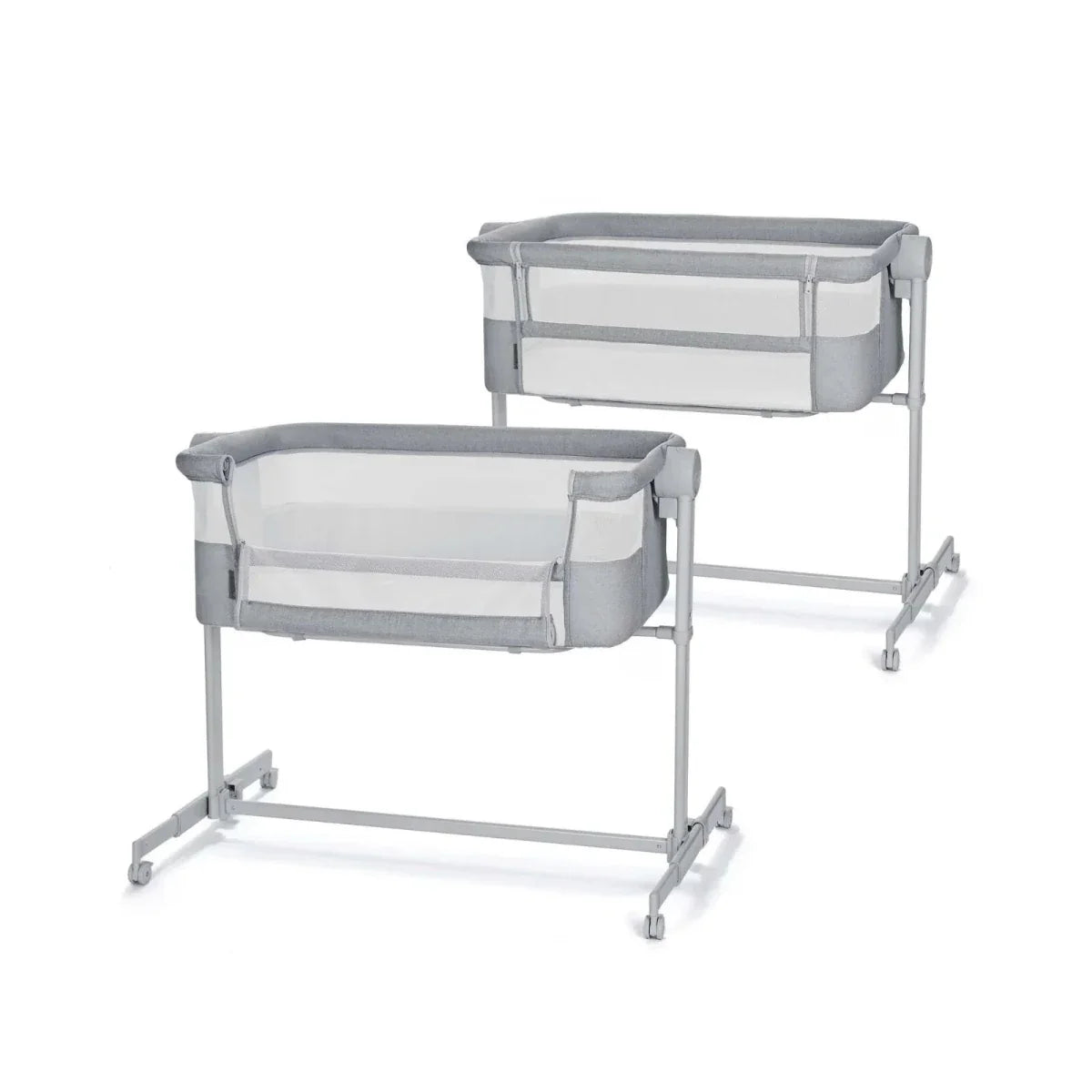 Kinderkraft Nestee Up 2 Bedside Crib - Full Light Grey - image 2