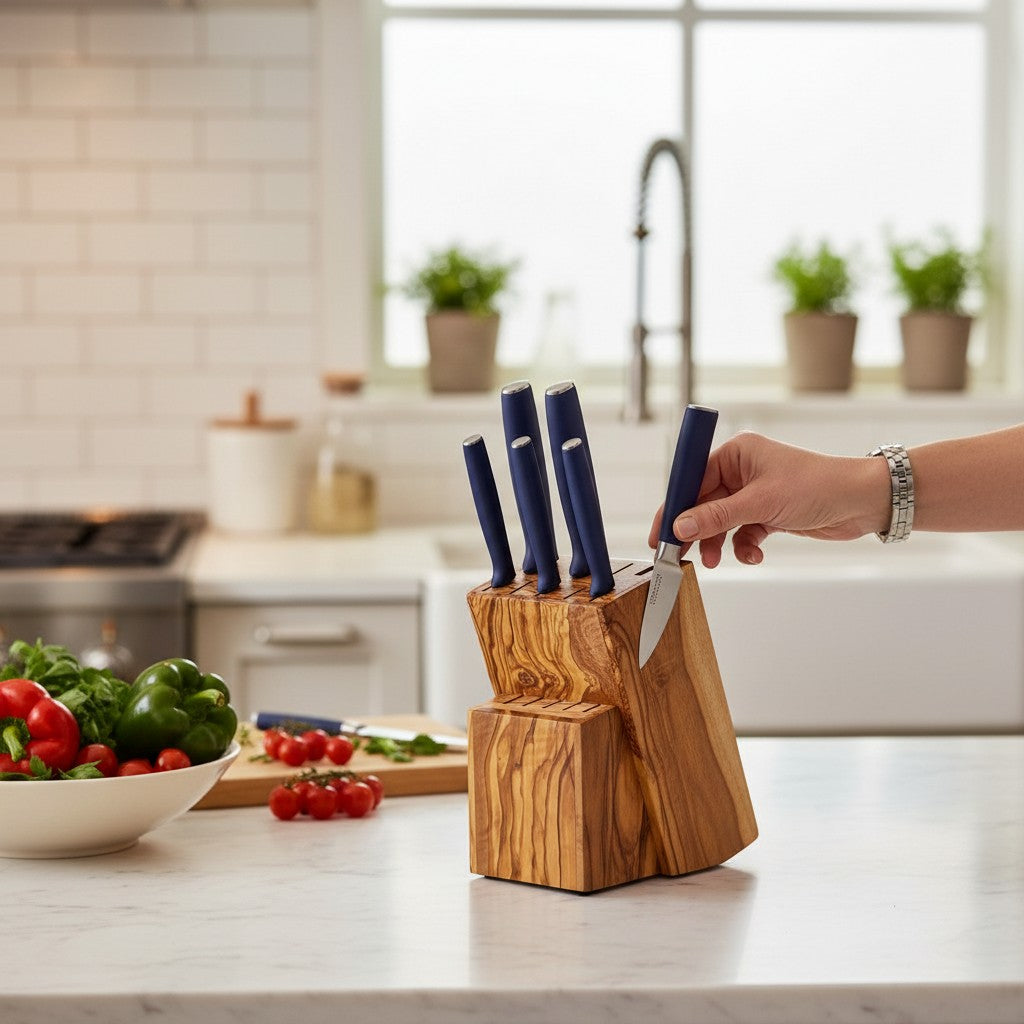 Olive Wood Knife Block