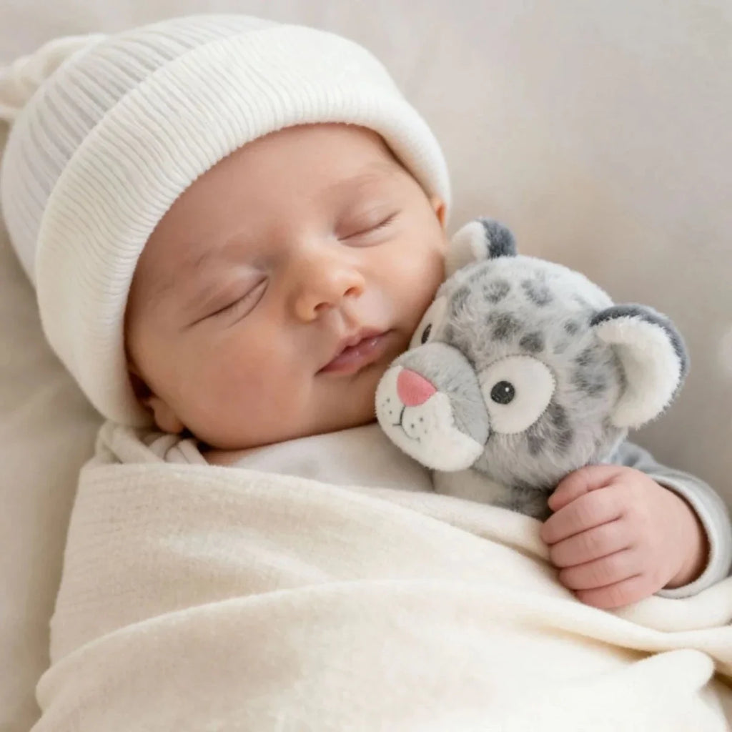 Keeleco Baby Snuggles Snow Leopard Blanket 32cm - image 3