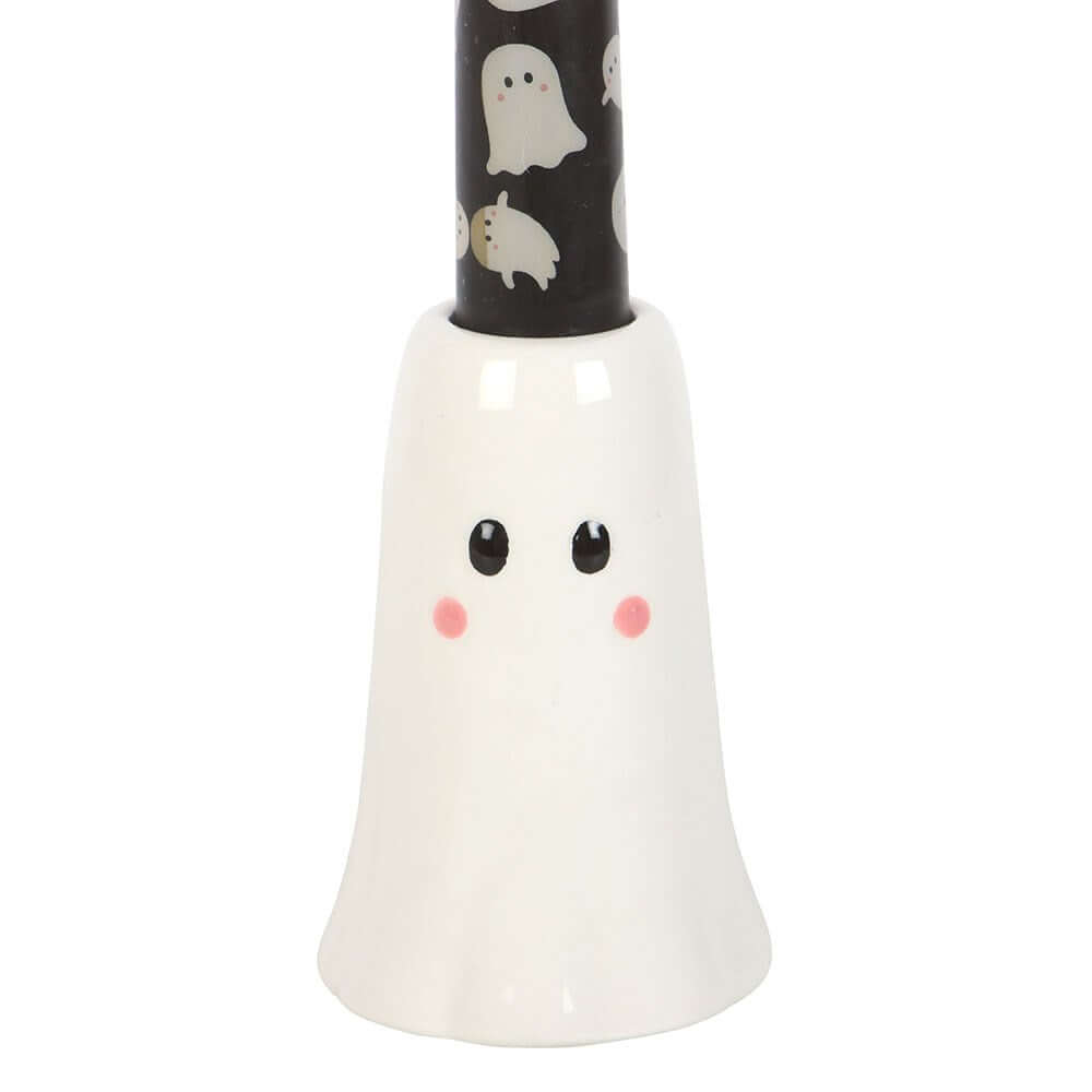 Kate's Clothing Sweet Ghost Ceramic Candle Holder with Taper Candle