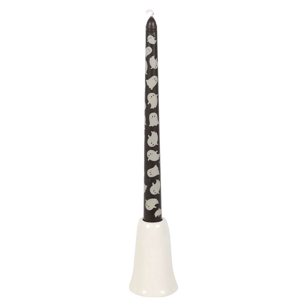 Kate's Clothing Sweet Ghost Ceramic Candle Holder with Taper Candle