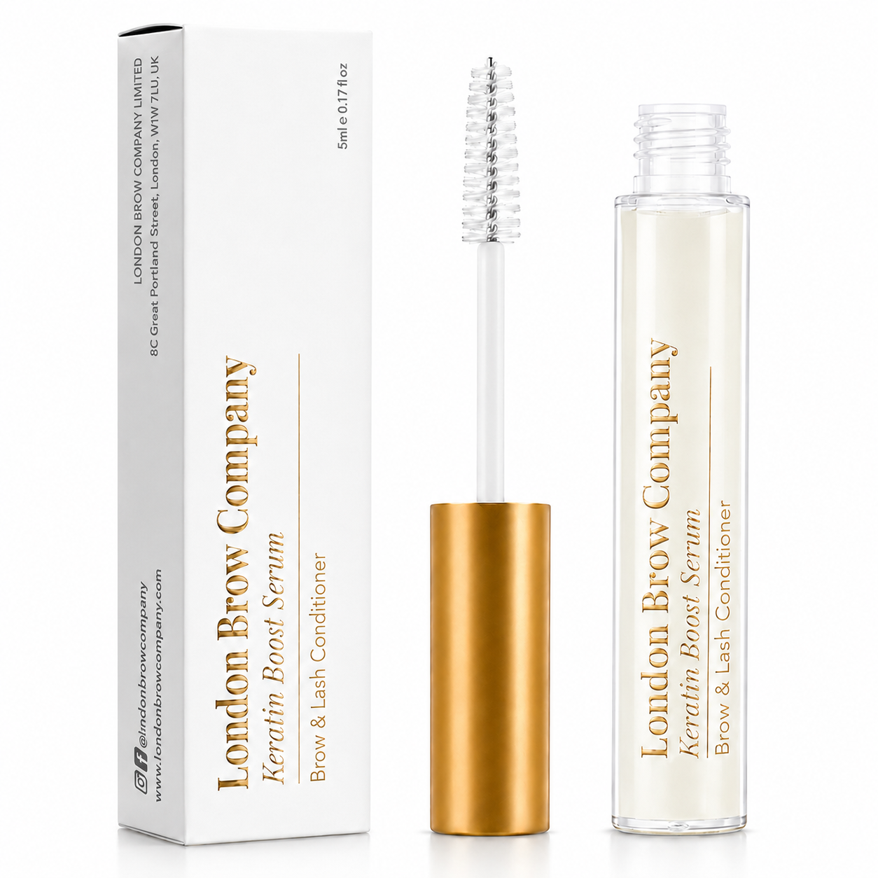 London Brow Keratin Brow & Lash Boost Serum - Vegan Aftercare Treatment