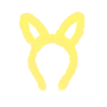 PoundFun Kids Yellow Furry Bunny Ears Headband – Easter Costume Accessory